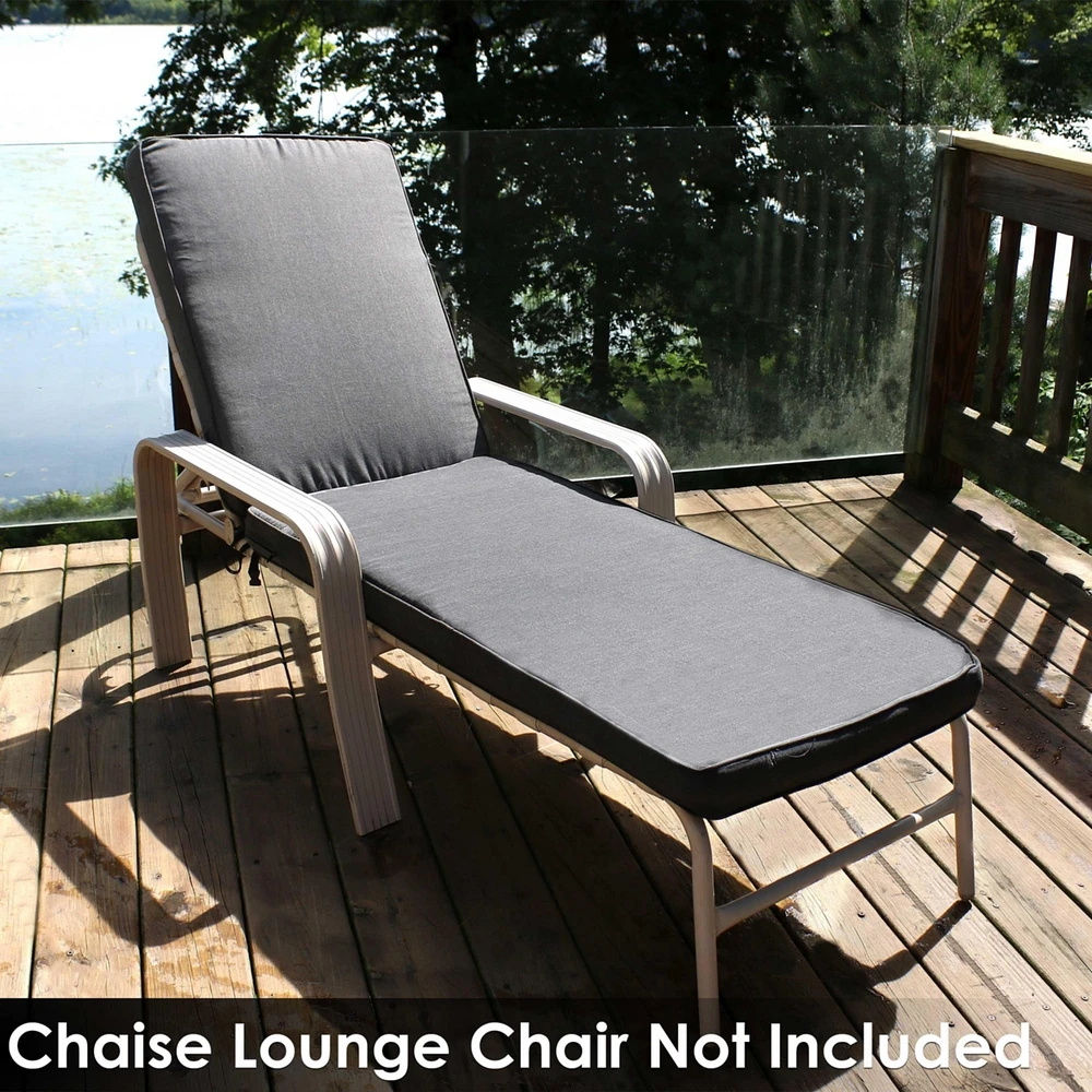 Indoor/Outdoor Olefin Replacement Patio Chaise Lounge Chair Seat Cushion - 72" x 21"