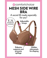 Comfort Choice Women's Full Coverage Mesh Side Wire Bra