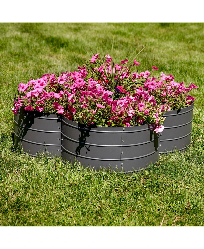 Galvanized Steel 4-Leaf Clover-Shaped Raised Garden Bed