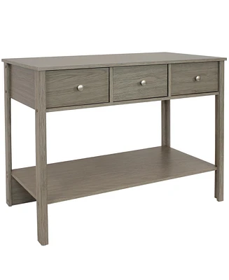 Mdf Indoor Entryway Console Table with 3 Drawers - 30" H - Thunder Gray