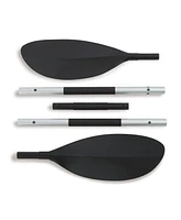 Intex 86" Lightweight Aluminum Double Oar Inflatable Kayak Paddle, Black, 2 Pack