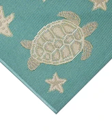 Liora Manne' Esencia Turtle and Stars 2'x2'10" Area Rug