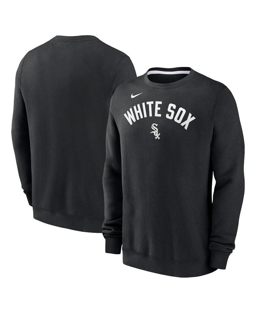 Nike Men's Black Chicago White Sox Classic Fleece Performance Pullover Sweatshirt