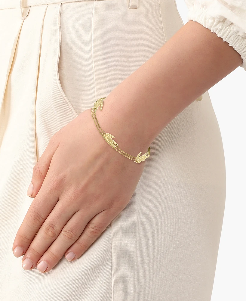 Lacoste Crocodile Charm Chain Bracelet