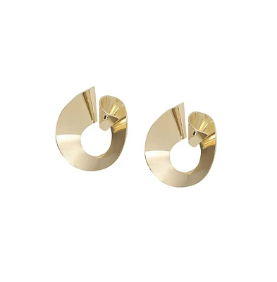 Minimal Spiral Drop Earrings