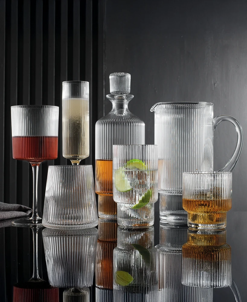 Godinger Sullivan Street Fluted Highball Glasses, Set of 4