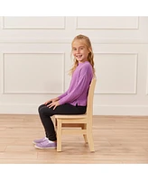 ECR4Kids 24in x 36in Rectangular Hardwood Table and Chair Set, 12in Seat Height, 1