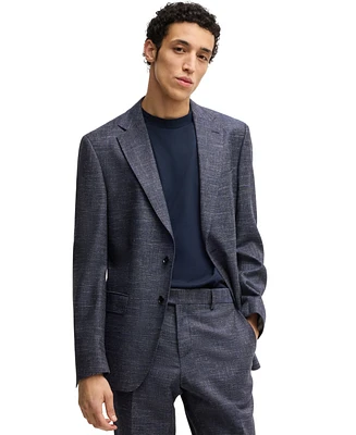Boss by Hugo Boss Men's Patterned Wool Blend Slim-Fit Jacket