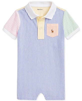 Polo Ralph Lauren Baby Boys Striped Mesh Shortall