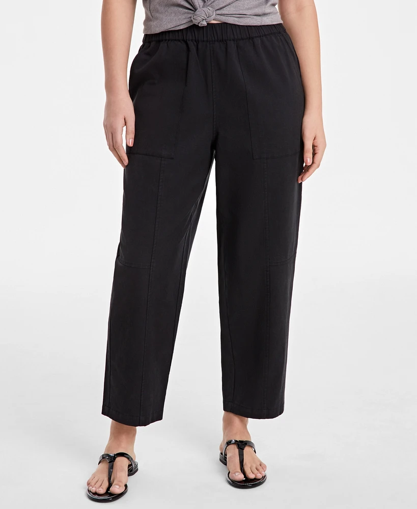 On 34th Women's Pull-On Utility Barrel Pants, Exclusively at Macy's