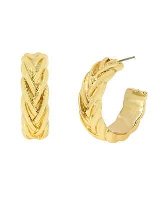 Steve Madden Woven Medium Hoop Earrings