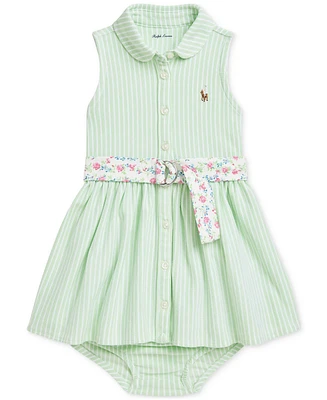 Polo Ralph Lauren Baby Girls Belted Oxford Shirtdress