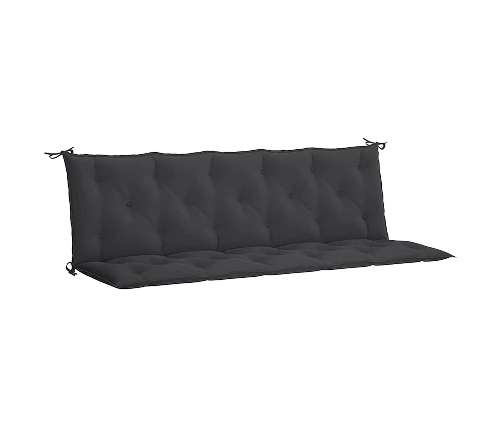 Garden Bench Cushion Black 70.9"x(19.7"+19.7")x2.8" Oxford Fabric