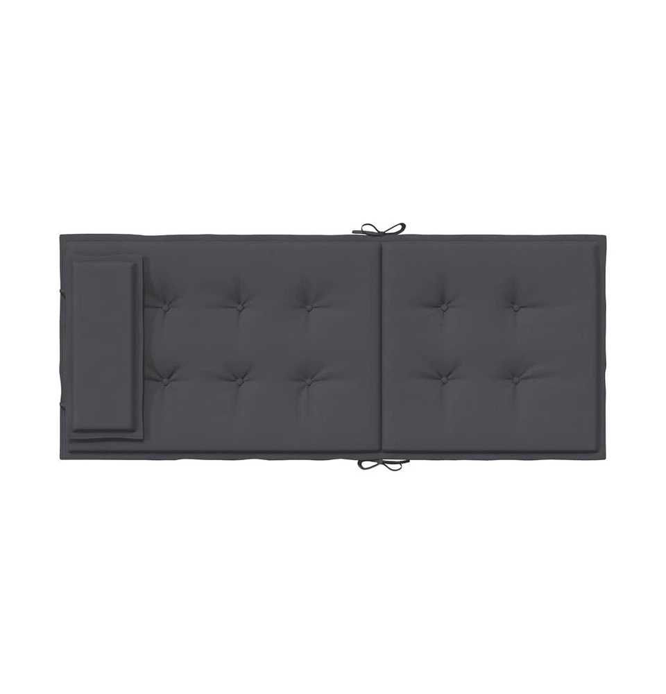 vidaXL Highback Chair Cushions 2 pcs Anthracite Oxford Fabric