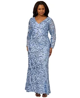 Adrianna Papell Plus Sequin Stretch Mermaid Gown