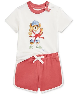Polo Ralph Lauren Baby Boys Bear Jersey Tee & Short Set
