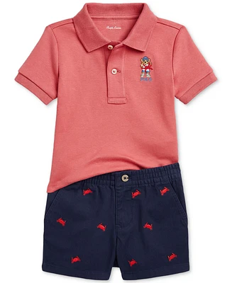 Polo Ralph Lauren Baby Boys Soft Cotton Shirt & Chino Short Set