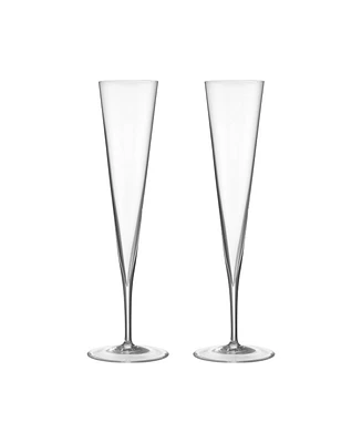 Orrefors Geometry Champagne Glass, Set of 2