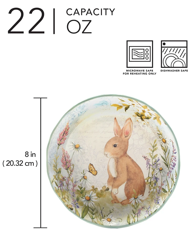 Certified International Easter Meadow Soup Bowls, Set of 4
