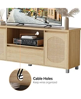 Gaomon Rattan Tv Stand for 65 Inch Tv