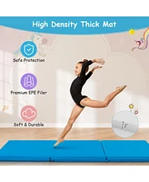 6 x 2 Ft Tri-Fold Gym Mat with Handles and Removable Zippered Cover