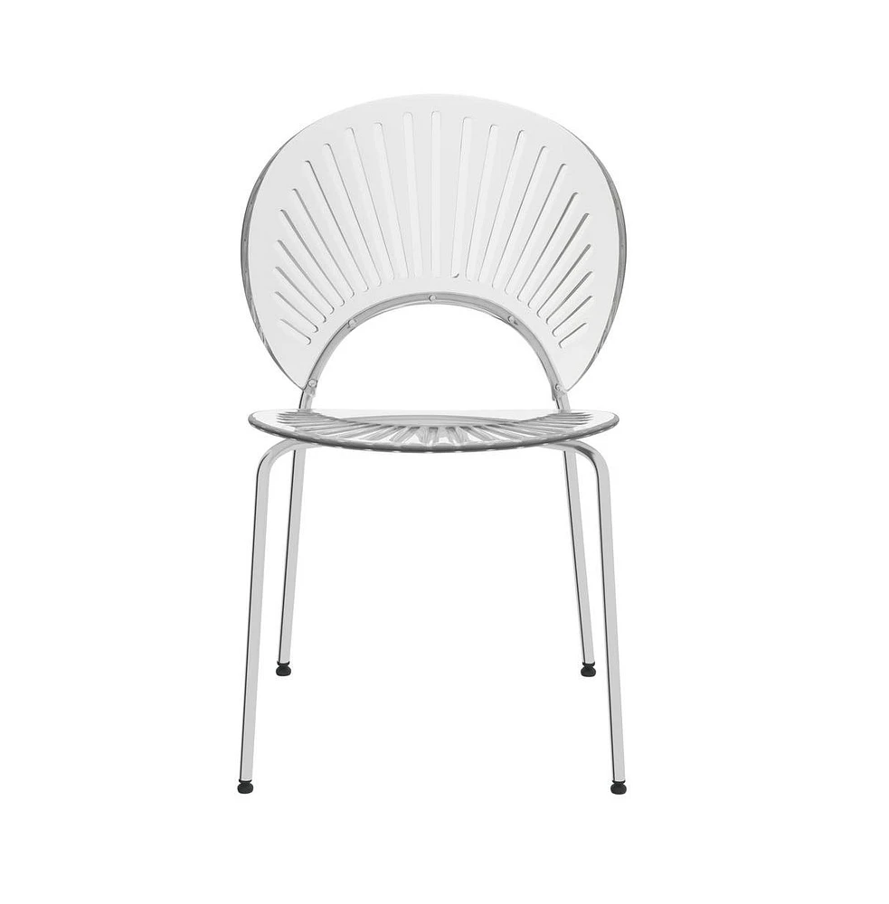 Opulent Series Modern Clear Dining Chair Set of 2