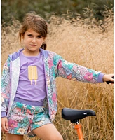 Deux par Deux Toddler Girls Organic Cotton Tee Mauve And Yellow Lollipop - Toddler|Child