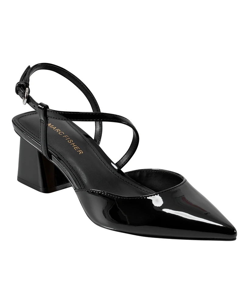 Marc Fisher Women's Loya Strappy Block Heel Pumps