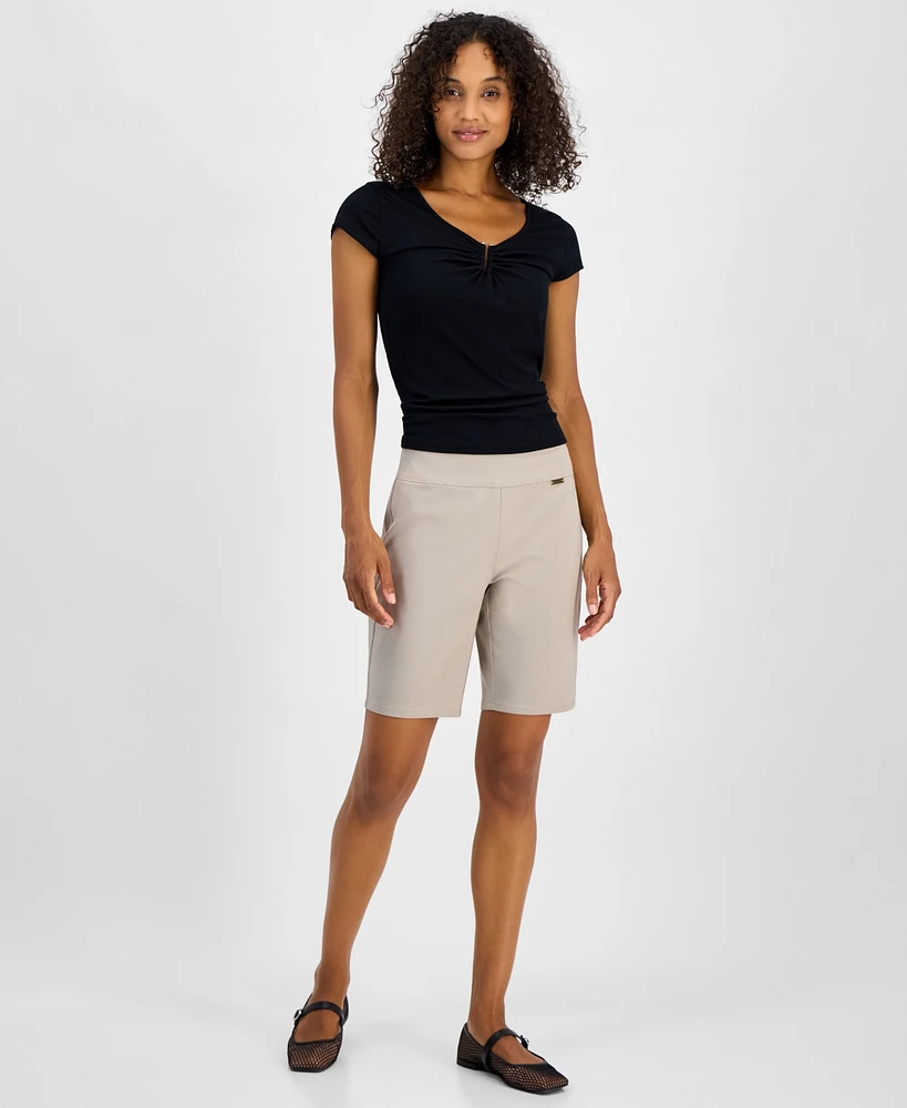 I.n.c. International Concepts Women's Pull-On Bermuda Shorts