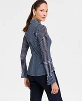 I.n.c. International Concepts Women's Johnny-Collar Top, Exclusively at Macy's