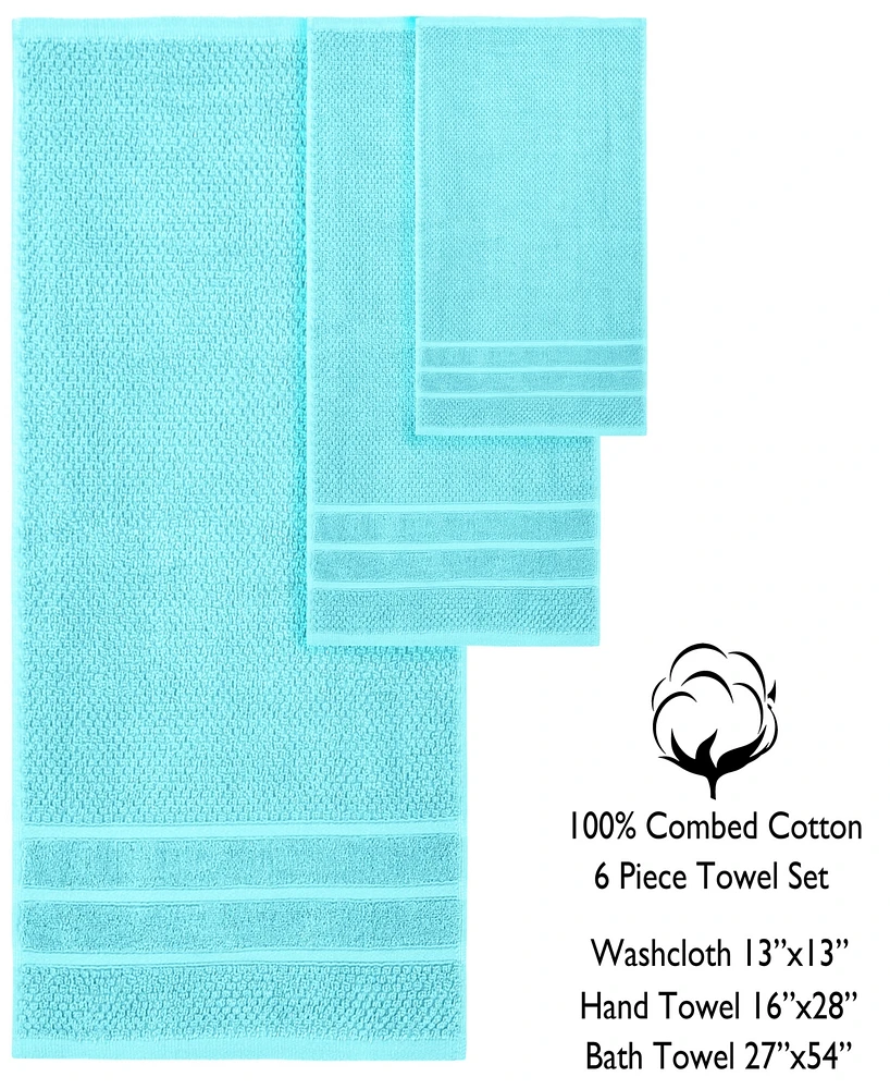 Feather & Stitch, Ny Waffle 6-Pc. Bath Towel Set