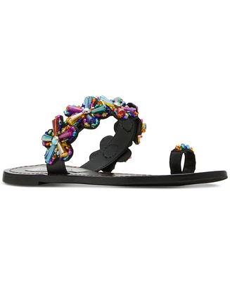 Steve Madden Women's Emmey Flower Detailed Slide Sandals