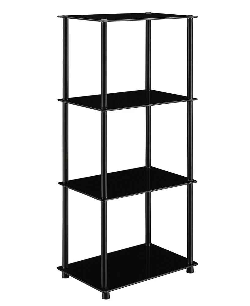 Convenience Concepts 17.75" Glass Designs2Go Classic Glass 4 Tier Tower