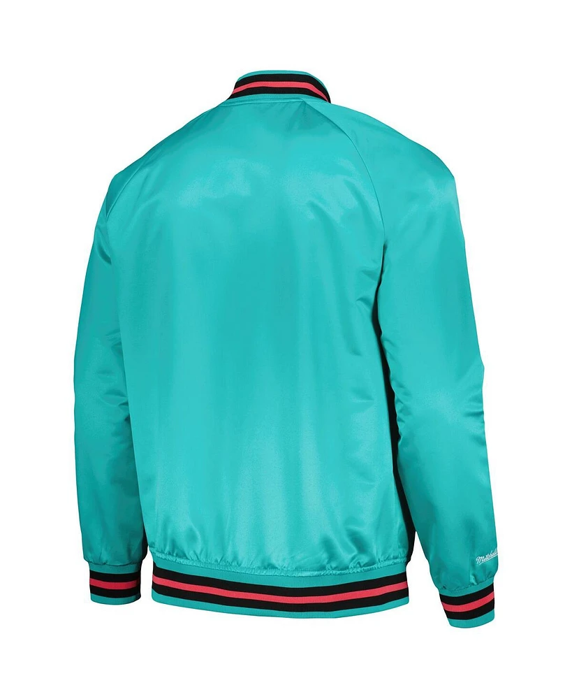 Mitchell & Ness Men's Teal Hardwood Classics 1996 Nba All-Star Game Throwback Wordmark Raglan Full-Snap Jacket