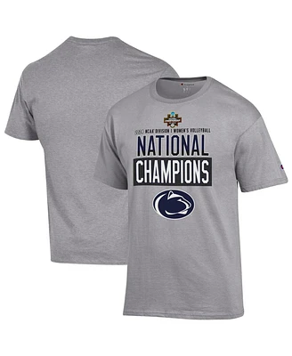 Champion Men's Gray Penn State Nittany Lions 2024 Ncaa Women's Volleyball National Champions Locker Room T-Shirt
