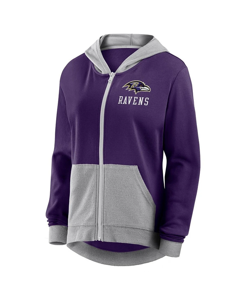 Fanatics Women's Purple Baltimore Ravens Hit It Full-Zip Hoodie