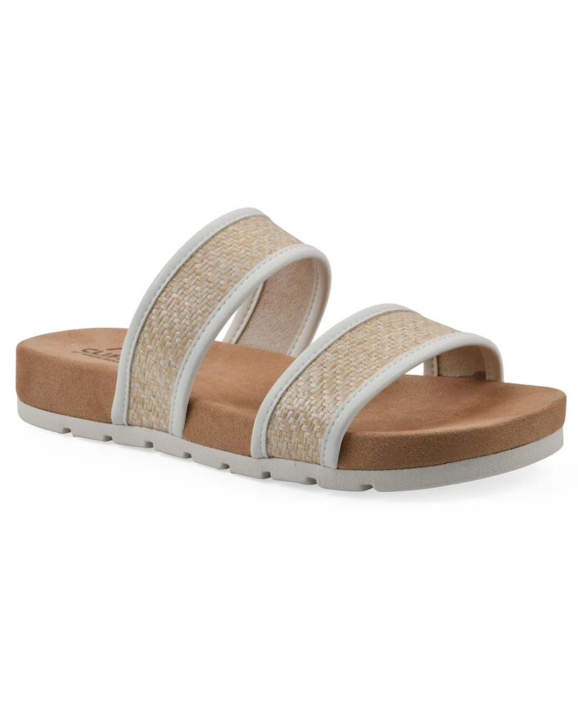 Cliffs by White Mountain Women's Tropical Slide Slip-On Sandals