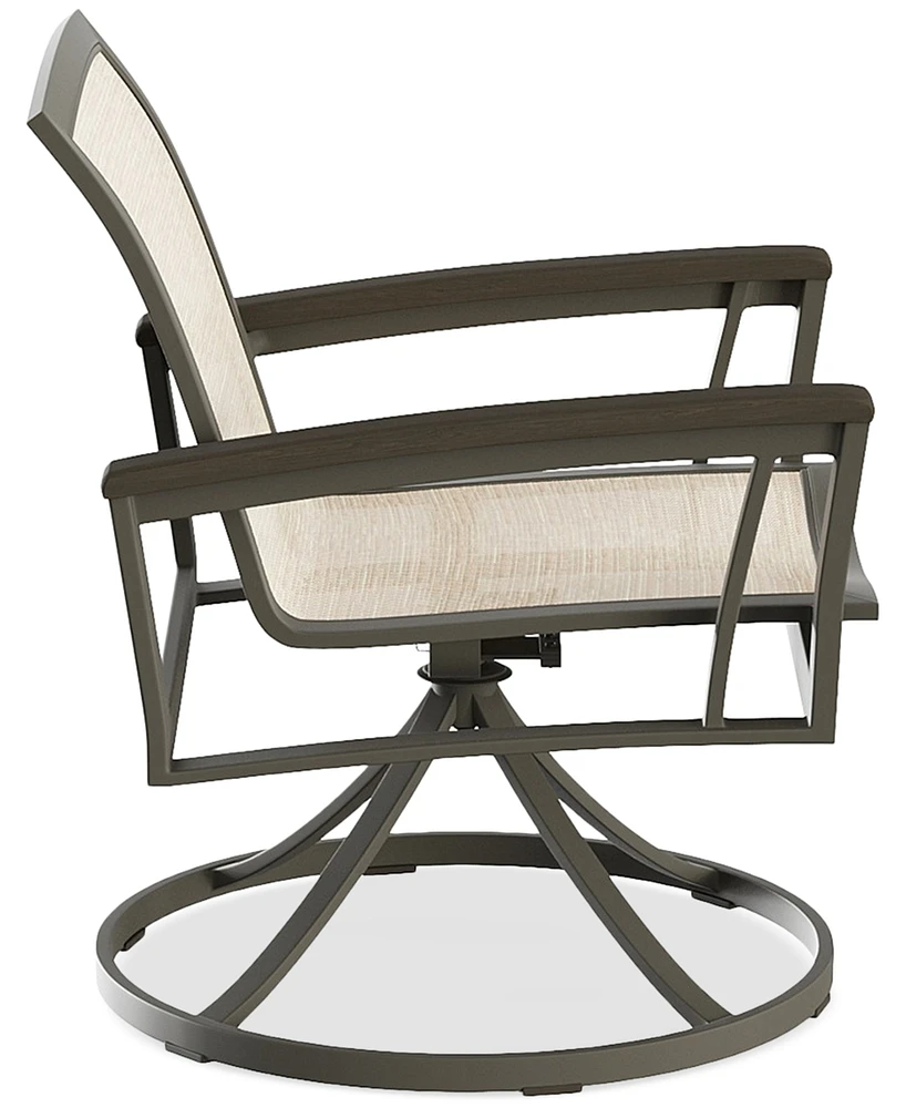 Bartow Outdoor Dining Swivel Chair, Created for Macy's