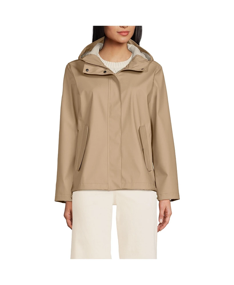 Lands' End Women's Squall Waterproof Rain Slicker Jacket