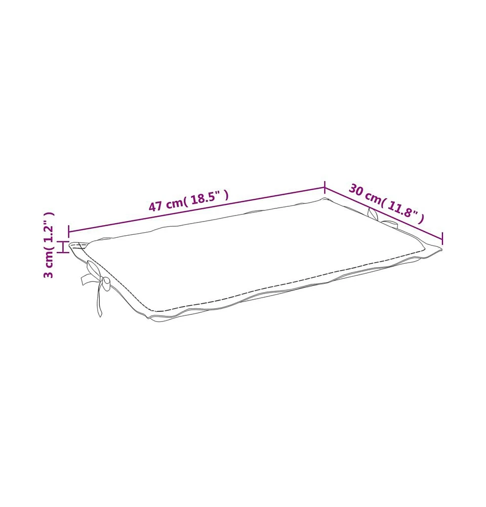 vidaXL Sun Lounger Cushion Beige 73.2"x22.8"x1.2"