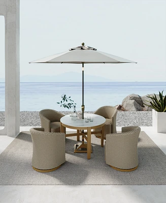 Reid Outdoor Dining 5pc Set (Round Table & 4 Swivel Chairs), Created for Macy's