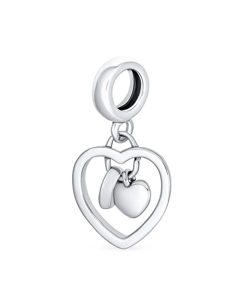Bling Jewelry Bff Trio Hearts Dangle Charm Bead Grandma Sterling Silver European Bracelet