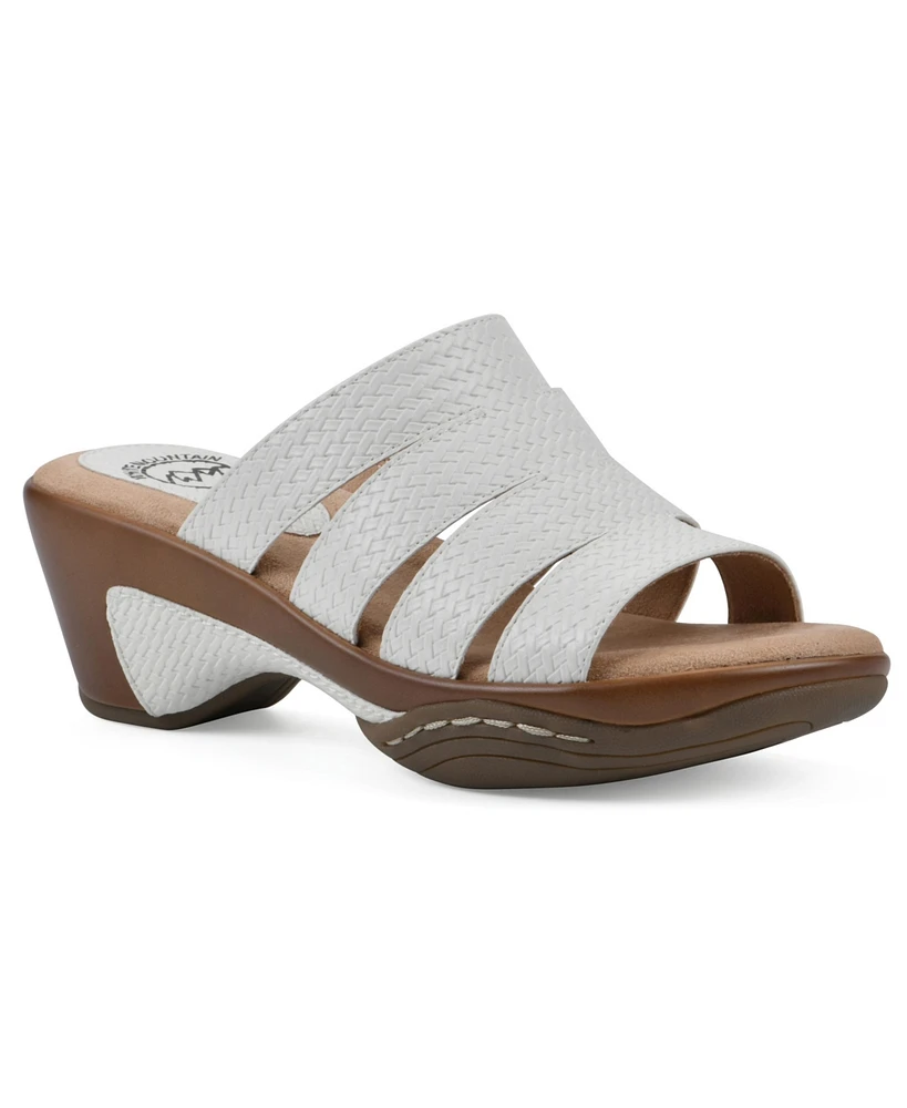 White Mountain Women's Valora Slip-On Clog Sandals