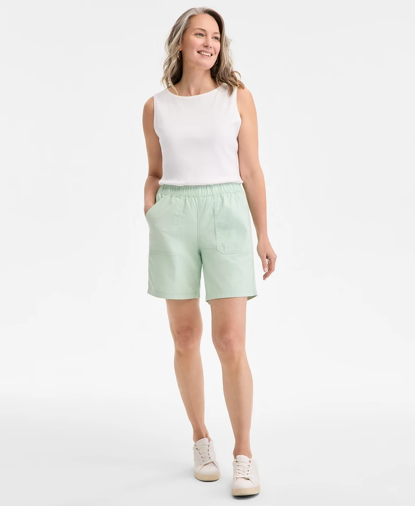 Style & Co Women's Mid-Rise Pull-On Shorts, Regular petite, Exclusively at Macy's
