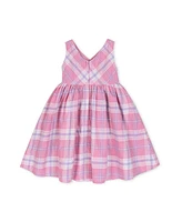 Hope & Henry Girls' Sleeveless Linen Swing Dress, Toddler