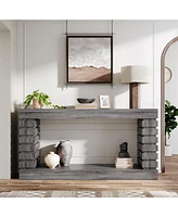Tribesigns 70.8-Inch Long Console Table, Wood Entryway Table with Storage, Narrow Sofa Table Couch Table for Living Room Entryway Hallway