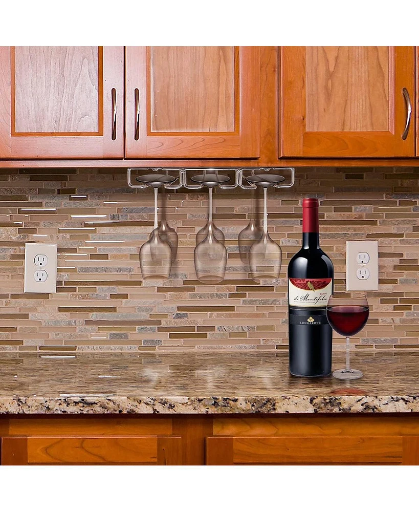 Sorbus Under Cabinet Wine Glass Rack and Stemware Holder