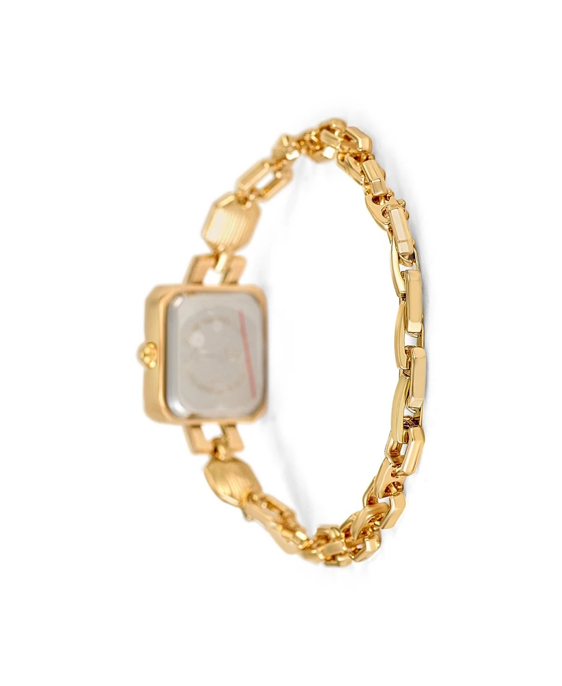 Jessica Carlyle Women's Shiny Gold Metal Alloy Analog Watch, 16mm