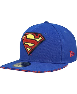 New Era Men's Blue Superman 59FIFTY Fitted Hat