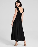 And Now This Women's Flutter-Sleeve Smocked Midi Dress